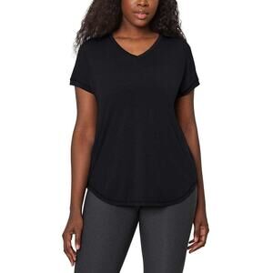 New Mondetta Soft Moisture Wicking Dropped Shoulder V-neck T-Shirt